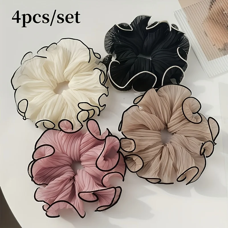 Travel Accessories Aesthetic - 4 قطع/مجموعة ربطات شعر أنيقة من